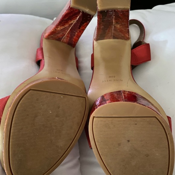 Never before worn red block heels. - Picture 5 of 6